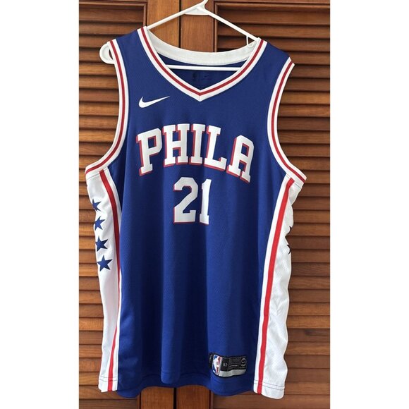 Joel Embiid #21 Philadelphia 76ers Nike Dri-Fit Swingman Jersey Men's 52 XL - Picture 1 of 5